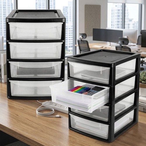 Black desktop bedside - black,