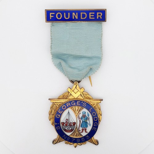 Masonic silver jewel medal - masonic, st
