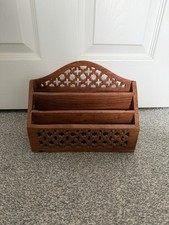 Carved Wooden Letter Rack