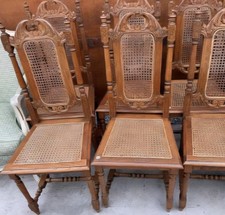 NEWLY French Polished beautiful set of 10 Jacobean/Gothic Dining chairs-FREEdlvy