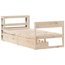Bed Frame without Mattress Bedroom Bed Base Bedstead Solid Wood Pine vidaXL
