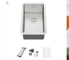 Dcolora 12x18 Wet Bar Prep Sink Undermount 16 Gauge Stainless Steel Single...