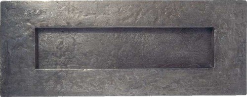 Antique pewter iron letter box - antique,
