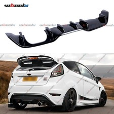 Rear Diffuser Lip Valance Bumper Body Kit For Ford Fiesta ST MK7  2012-17 Black