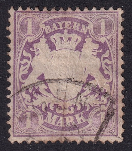 Bavaria 1875 arms mauve sg - 1875,