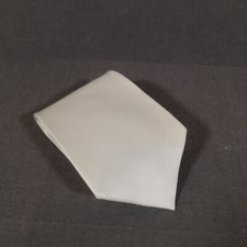 Axe Mod Paris silk tie, Ivory off-white colour, hand made