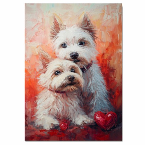 Westie terrier dog couple - westie,