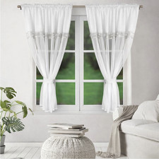 Set of 2 Voile  net Curtains