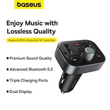 Bluetooth 5.0 Wireless Car FM Transmitter MP3 Charger USB Car Cigarette Lighter