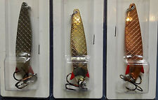 3 pack 4/7/12/18g/28g TOBY TOBIX Salmon Pike Lure Spinner Silver Gold Cooper 
