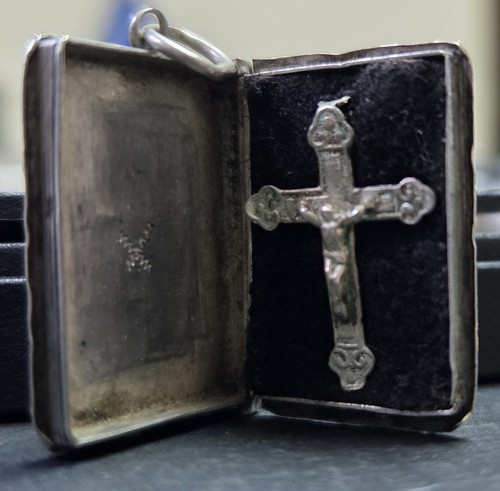 Antique french silver book - french,