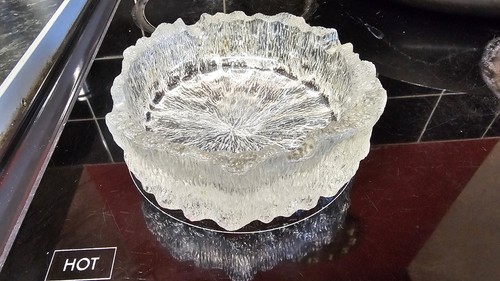 Vintage finnish glass ashtray - glass,