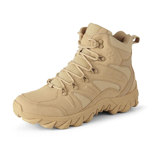 Men military boots side - military, side-zip