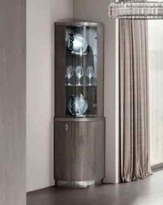 Armonia Italian Silver Birch High Gloss Corner China Display Cabinet