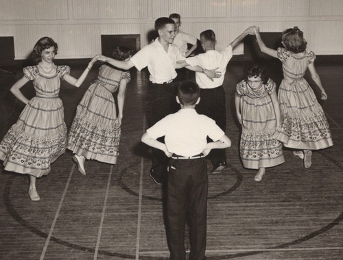 1950s boys girls folk - boys, dance