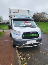 BULL BAR NUDGE BAR WITH WHITE LED fits FORD TRANSIT MK8 2015-2019 CHROME