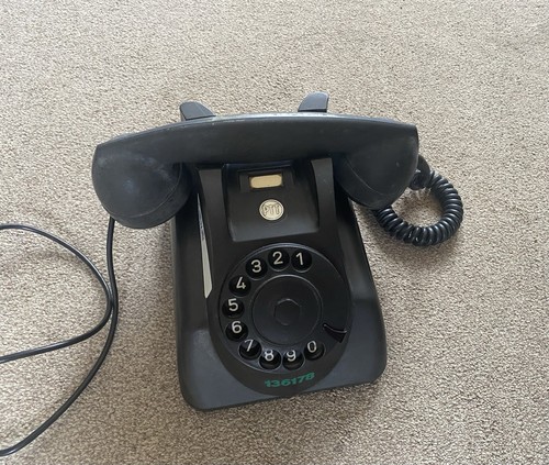 Vintage black rotary dial - rotary,