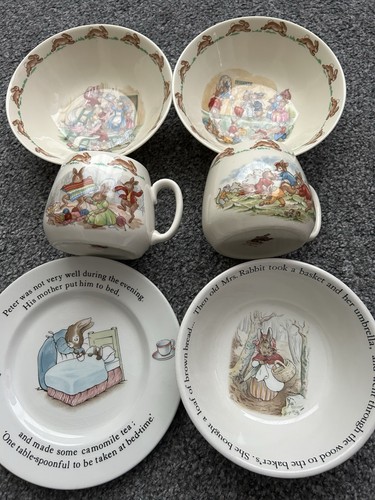 Beatrix potter bowls plate - beatrix,