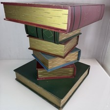 Book Stack Side Table Lamp