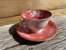 Aynsley Bone China Tea Cup and Saucer | No. 2248 | Royal Pink & Floral Design |