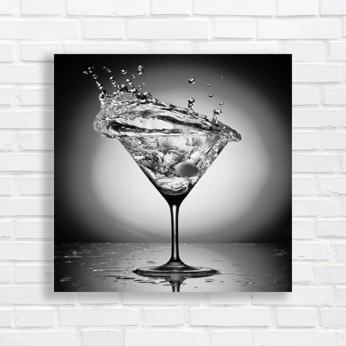 Martini glass splash square - martini,