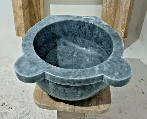 Bath marble basin - marble, gray