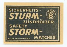 Match Labels / Matchbox Label
