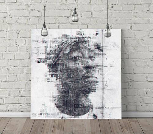 Tupac square canvas wall - 4,