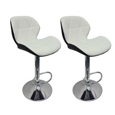 1/4pcs Faux Leather Bar Stools Breakfast Kitchen Chair Chrome Swivel Bar Stool
