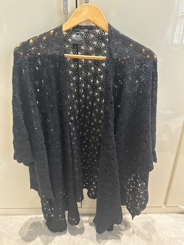 Jaeger black open knit - knit, crochet