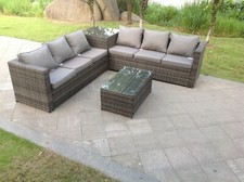 6 seater rattan corner sofa 2