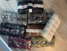 Large Bundle Job Lot Mixed Ball Boucle Knitting Yarn 1KG 1000g