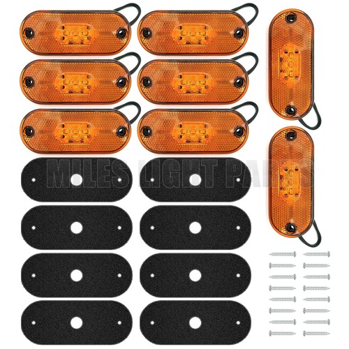 Led amber side marker - 8x,