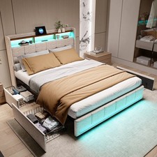 Murphy bed with LED storage