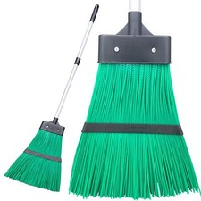 Stiff Garden Broom With Handle Outdoor Sweeping Hard Brush Garden Yard Sweeper 