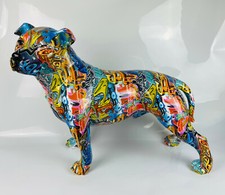 Multicolour Graffiti Street Art Staffordshire Bull Terrier Staffie Dog Ornament