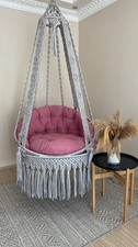Hanging chair, Macrame swing, hängesessel, chair hanging indoor hammock