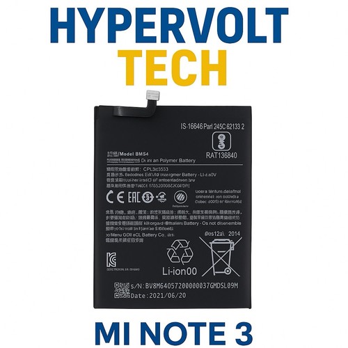 Bm54 battery for - note, 3