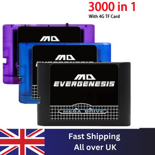 3000 in 1 EDMD Game Cartridge with 4GB SD Card for SEGA Genesis Mega Drive MD UK