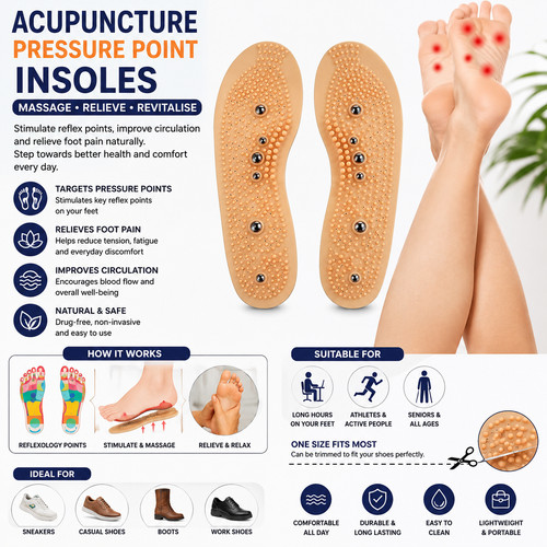 Acupressure massage insoles - massage,