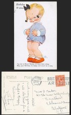 MABEL LUCIE ATTWELL 1926 Old Postcard Birthday Wishes, Happy & Sweet as a Song B