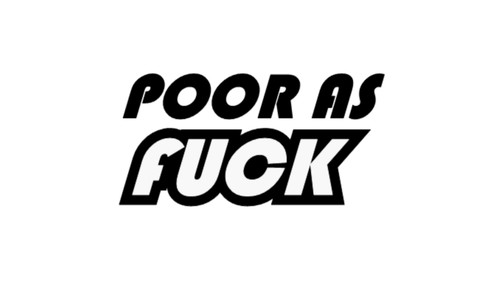 P00r k sticker decal - f**k, sticker/decal