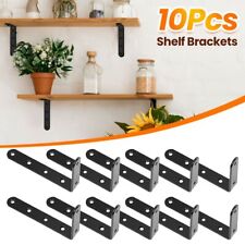 10X Heavy Duty Cast Iron L Shaped Wall Mounted Shelf Brackets Support Decor Home