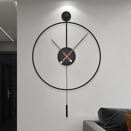Large 60cm wall clock black - 60cm,