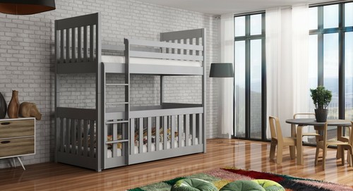 Children wooden pine bunk - pine,