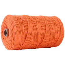 3mm 200M Natural Cotton Twisted Cord Craft Macrame Artisan Rope Weaving Wire DIY