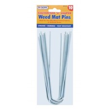 METAL GROUND GARDEN WEED BARRIER MEMBRANE U PINS FABRIC HOOKS PEGS STAPLES