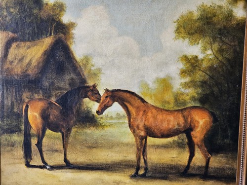 Antique framed oil painting - framed,