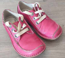 Clarks Funny Dream Pink Leather Shoes UK 4D – Women’s Casual Lace Up