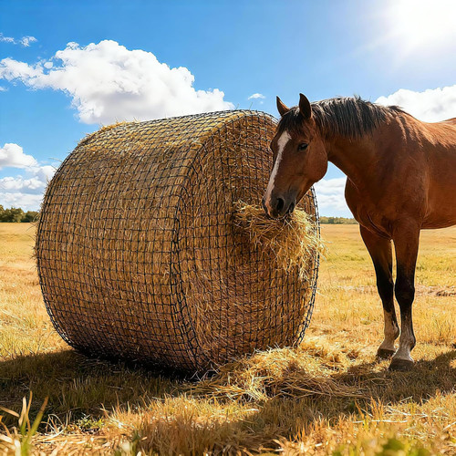 5x5ft round bale hay - bale, net